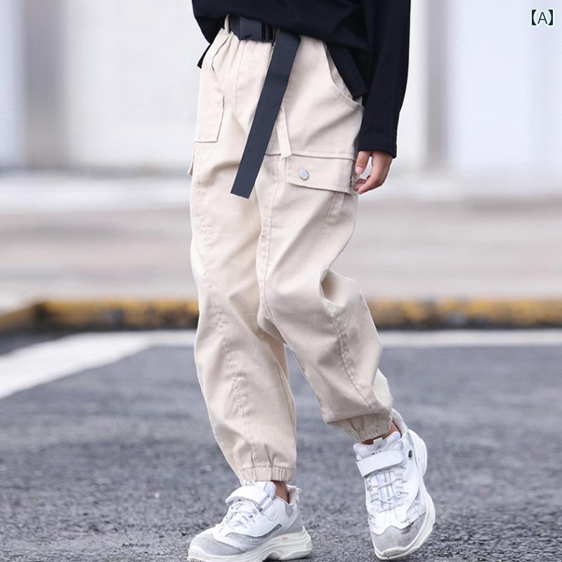 Long-Trousers, Trousers - 子供用 オーバー オール カジュアル パンツ 女の子 パンツ 2025 春の新 スタイル スタイリッシュな 中大 サイズ 子供用 カジュアル 作業着 小 足の ズボン