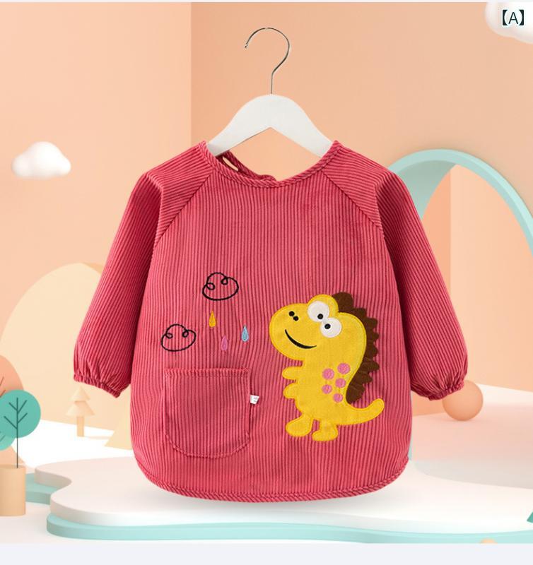 エプロン 子供用 子供用 オーバー オール ベビー 防水 男の子用 長袖 秋冬 リバース ウェア 女の子用 ..