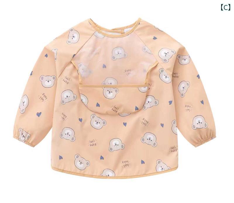 エプロン 子供用 ラビ ベビー 食事 よだれかけ 幼稚園 夏 防水と 汚れ 防止 フード カバーオール 子供用 ノースリーブ