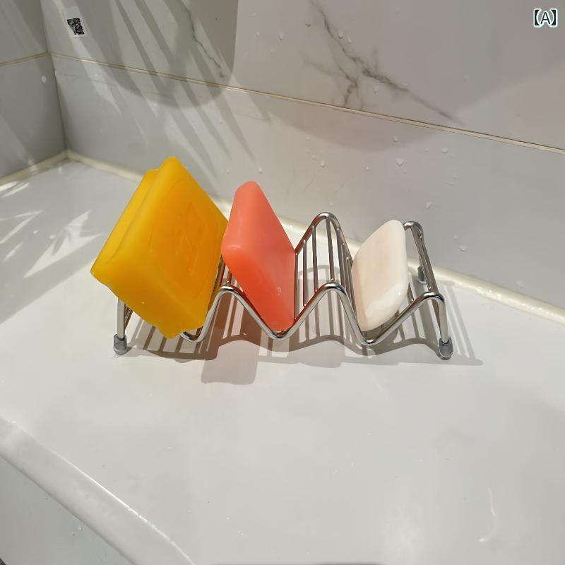 石鹸ラック ステンレス製 石鹸 ホルダー 皿 オーガナイザー 排水 ボックス 浴室用 収納 家庭用 箱
