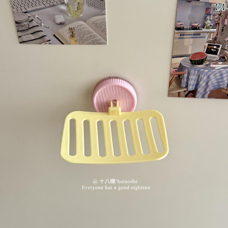 石鹸ラック カラフルな ドーパミン 吸盤の 壁掛け 式 水 切り ソープディッシュ。 穴あけ 不要 水が 溜まらない な バス ルーム(3)