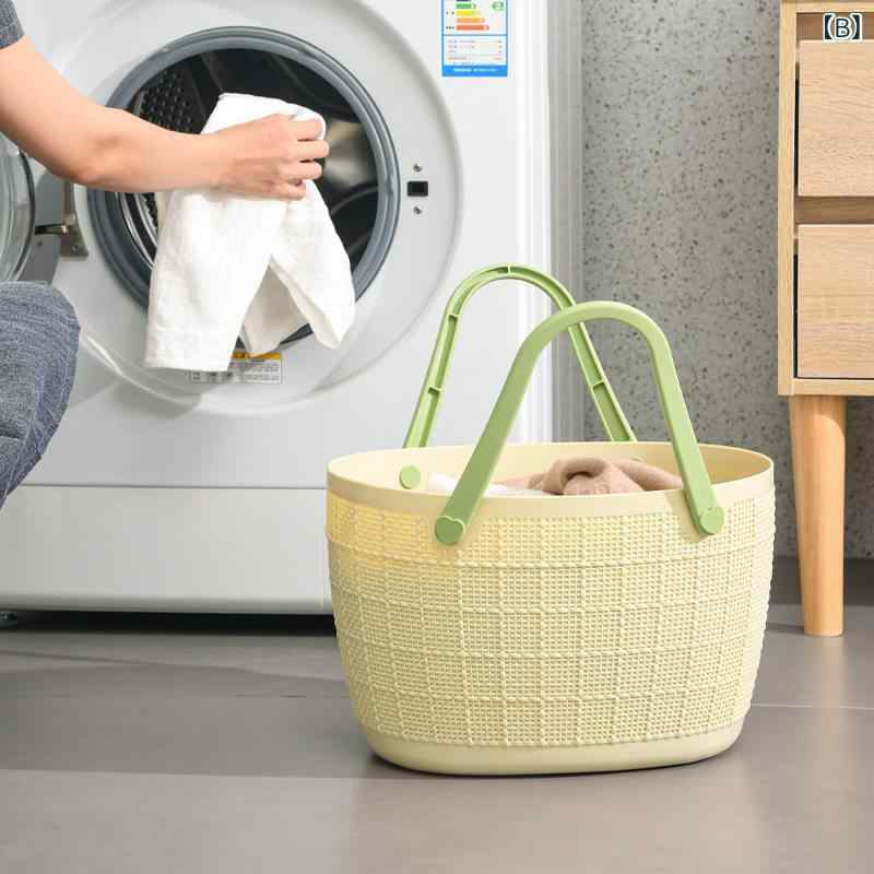 ピクニック バスケット 家庭用 男性用および 女性用 寮用の 手持ち 式 バスケット フェイク 籐新 学期 シーズン ショッピング 大学生の 必需 品 収納。 laonschoise-11079179 LAONsChoice サンプル画像2