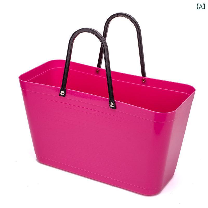 ピクニック バスケット 中国 本土向け 欧米 大型 プラスチック製 ショッピング バスケット / 手持ち 式..