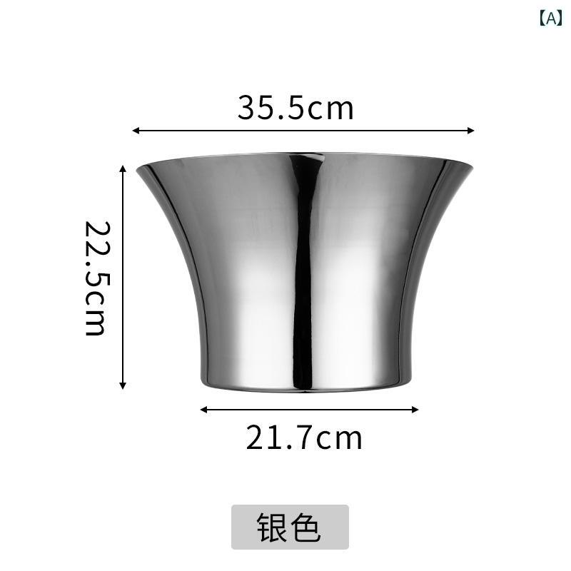アイスペール バケツ ステンレス製 シャンパン ボウル アイス バケツ バー アイスキューブ 冷えた ワイ..