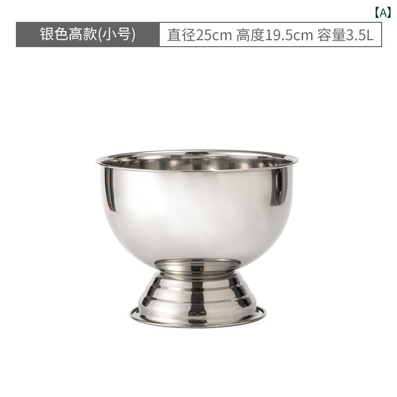 アイスペール バケツ ステンレス製 アイス バケツ 屋外用 シャンパン サラダ ボウル 鹿の 頭を 槌で 打..