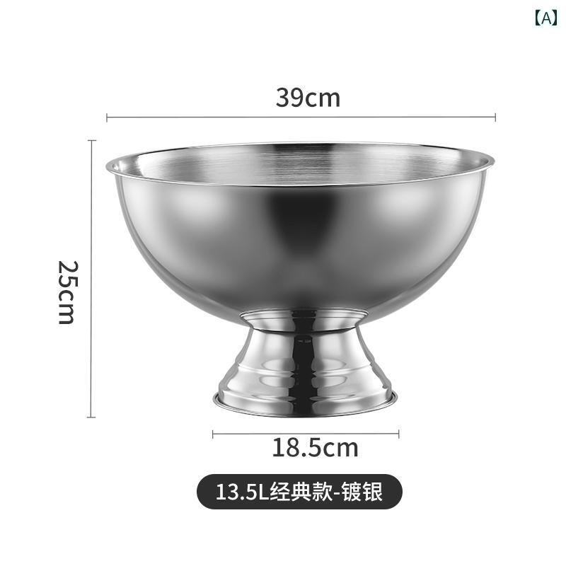 アイスペール バケツ 大型 ステンレス製 シャンパン ボウル アイス バケツ バー アイスキューブ 冷えた..