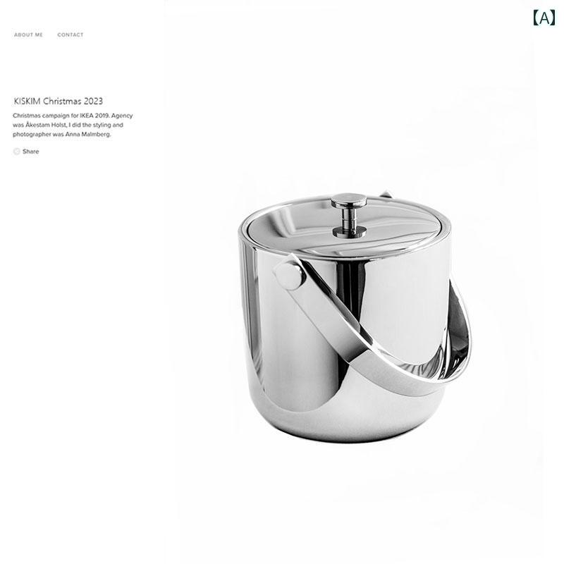 アイスペール バケツ ヨーロピアン ステンレス製 アイス バケツ 高級 カクテルシェーカー トレイ セッ..