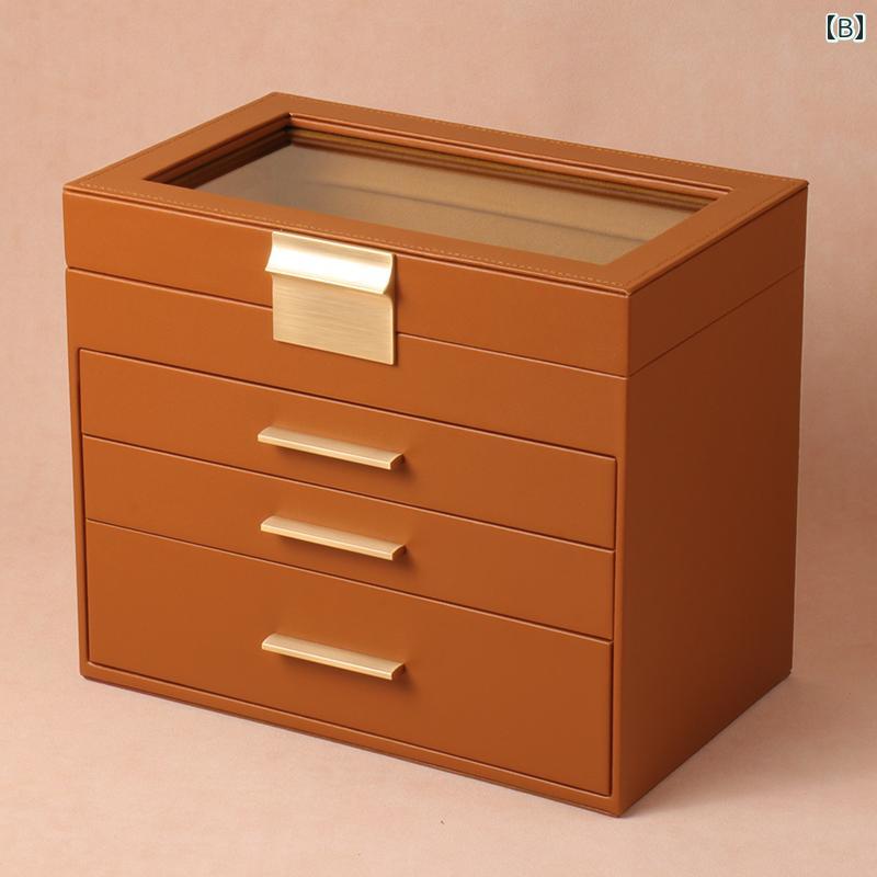 LAONsChoiceのジュエリーボックス 収納ボックス 高級 ジュエリーボックス大容量 多層 誕生日 プレゼント イヤリング リング ネックレス ブレスレット プリンセス ジュエリーボックス 収納 ボックス｜アングル2