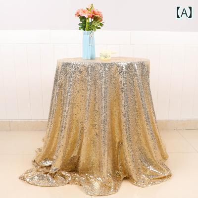 テーブルクロス ウェディング スパンコールの テーブル クロス 誕生日 パーティーの デザート ウェルカム デコレーションの 生地