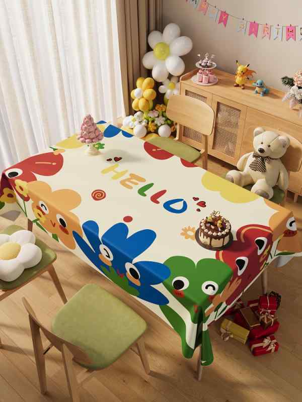 テーブルクロス 誕生日の テーブル クロスの 装飾 パーティーを テーマに した 布 子供の 最初の 誕生日 パーティー シーン 高級 クロス(3)