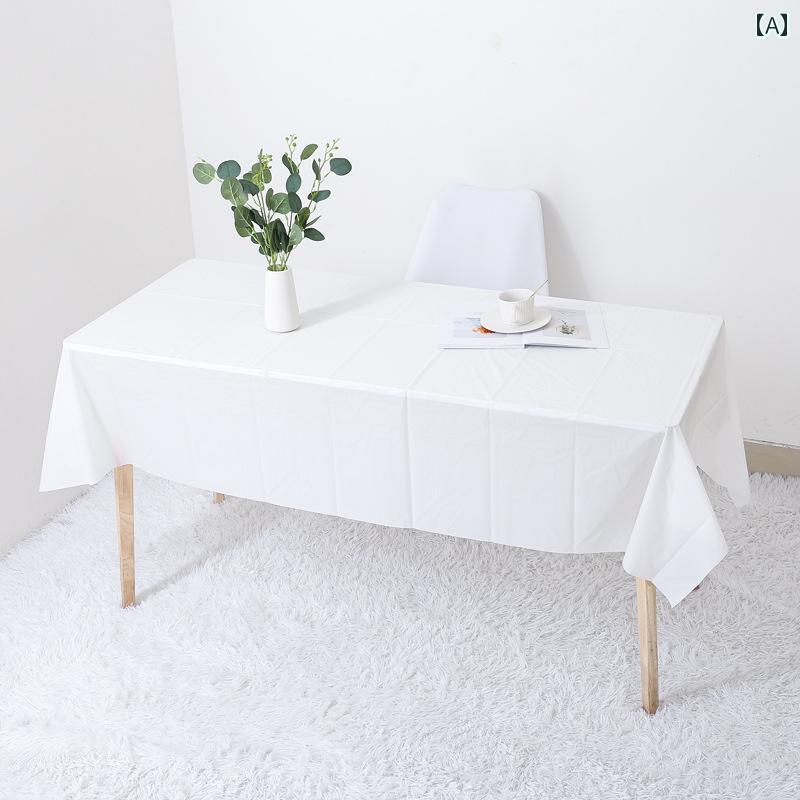 テーブルクロス 使い捨ての 無地の 長方形の テーブル クロス。 防水と 耐油性が あり お 子様の 誕生..