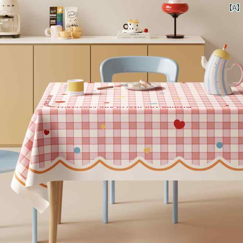 テーブルクロス クリーム 色の テーブル クロス 防水 耐 油 洗濯不要 2025年の 高級 PVC プレースマッ..