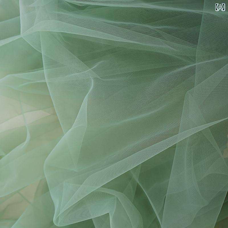 テーブルクロス の アボカド グリーン メッシュ 生地 屋外 ウェディング デザート テーブル クロス 写..