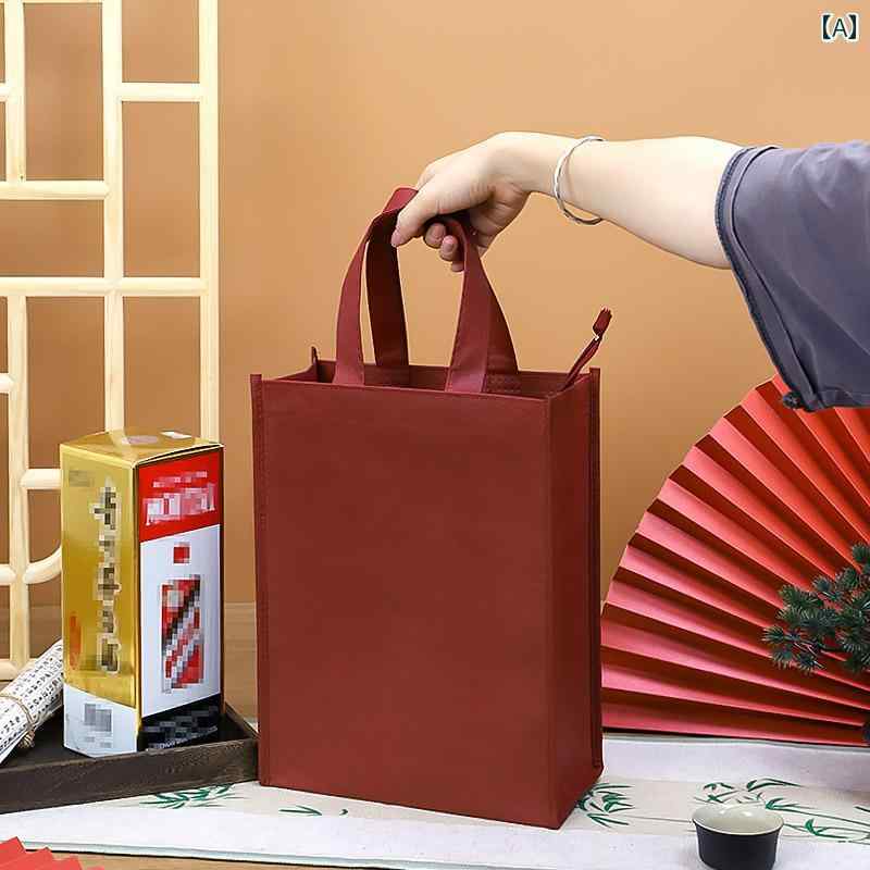 ワインバッグ ワイントートバッグ 白酒 やのお 酒を 入れる 目立たない不 織 布 トートバッグ お茶や ..