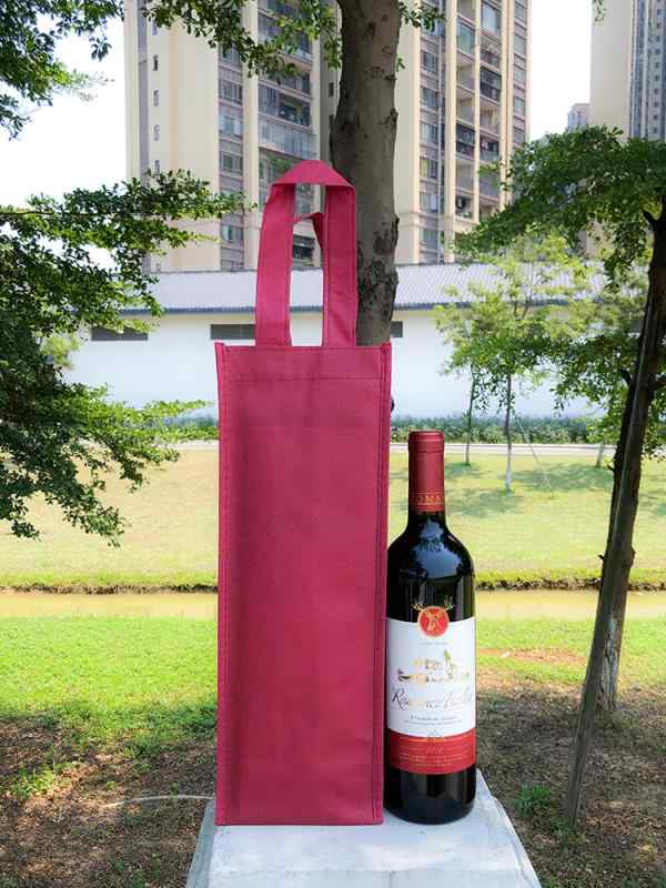 ワインバッグ ワイントートバッグ ワイン レッドの ブランデー / 赤 ワイン不 織 布 バッグ 仕切り 付..