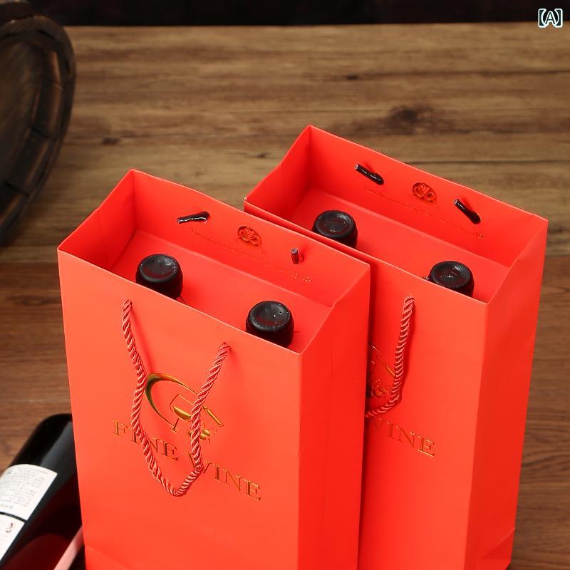 ワインバッグ ワイントートバッグ ワイン バッグ トートバッグ 紙袋 ダブル ボトルワイン 包装 ギフト ..