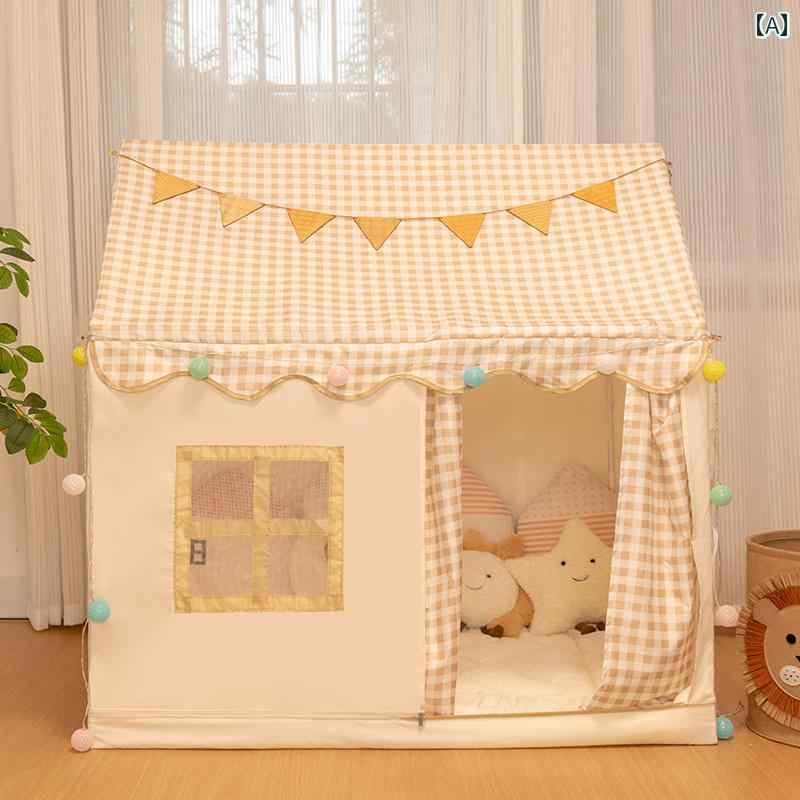子供用テント 子供用 屋内 ホーム テント プリンセス プレイハウス 城の 家 赤ちゃんの おもちゃの 女の子への 誕生日 プレゼント。