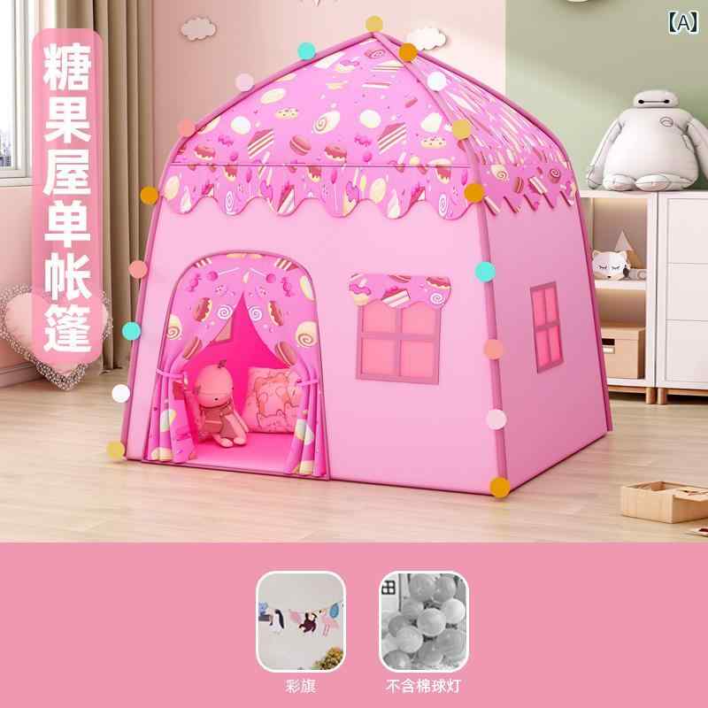 子供用テント 屋内用 子供用 テント プリンセス キャンディ 女の子 男の子 睡眠 プレイハウス 家庭用 赤ちゃん おもちゃ ハウス ギフト