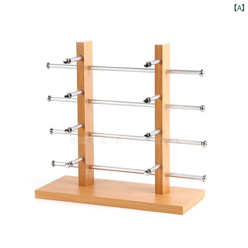 メガネ収納ボックス 眼鏡 店の 小道具 2 列の 無垢材製 ディスプレイ ラック カウンター サングラス 収納 装飾品。