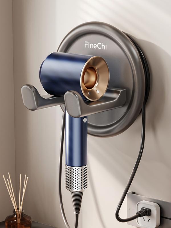 i ヘアドライヤーホルダー ヘア ドライヤー ホルダー 穴あけ 不要 バス ルーム 収納 コード ワインダー ブラケット 棚。