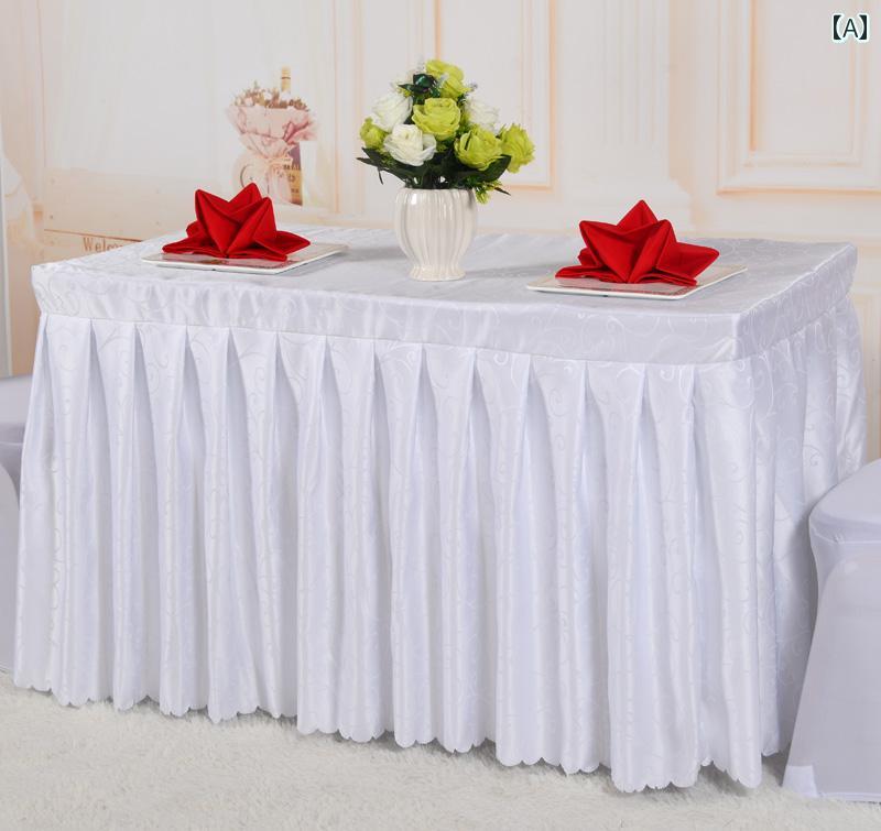 テーブルクロス 展示 ブース 会議 室の テーブル クロス スカート 正方形と 長い カバー ホテルの ダイ..