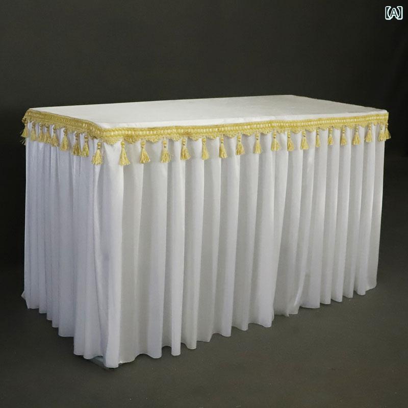 テーブルクロス 葬儀 場の 装飾 背景 幕 テーブル クロス スカート 喪服の 会場 用品 供物 台の カバー..