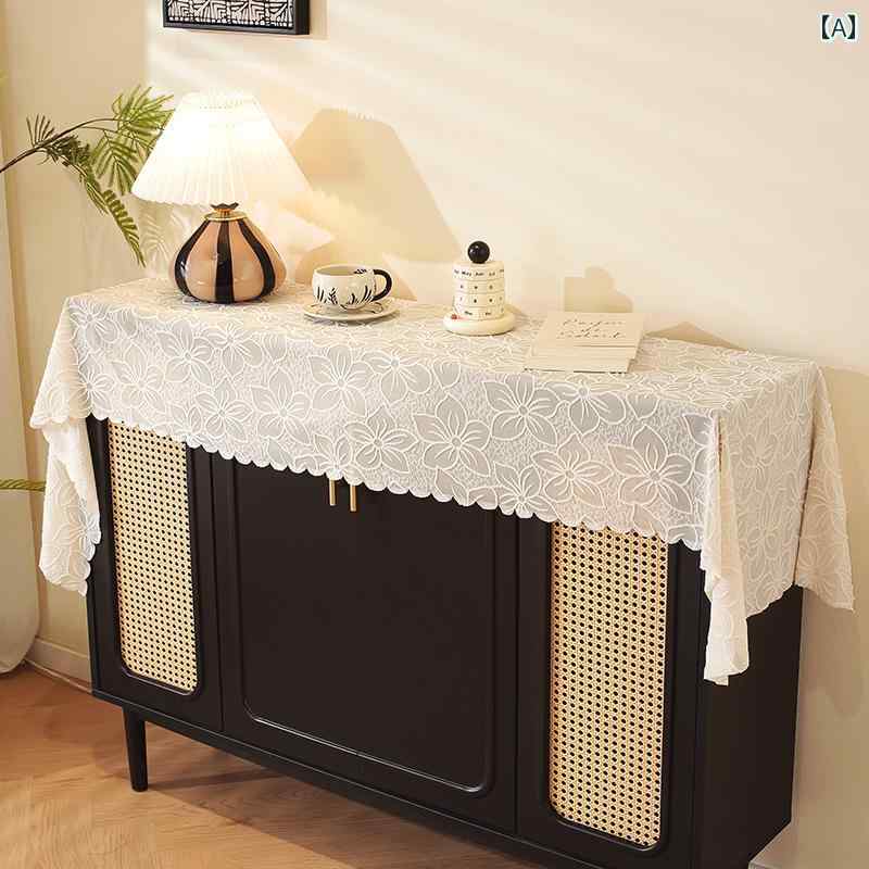 テーブルクロス フランスの ロマンチックな レースの テーブル クロス ドレッサーの ダストカバー テレ..