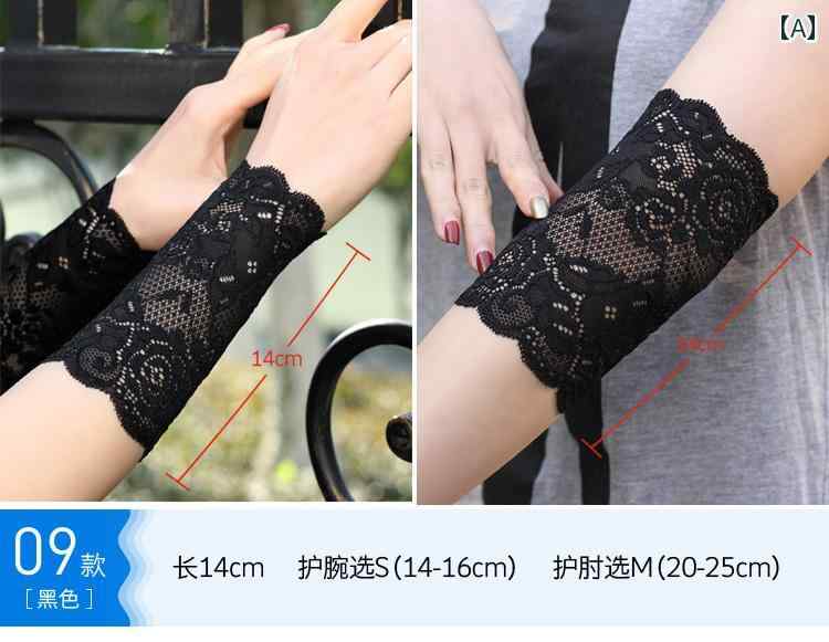 アームスリーブ レース 薄手 傷跡 カバー タトゥー レース 手首 袖 肘 腕 日焼け防止 手袋 女性用 フェ..
