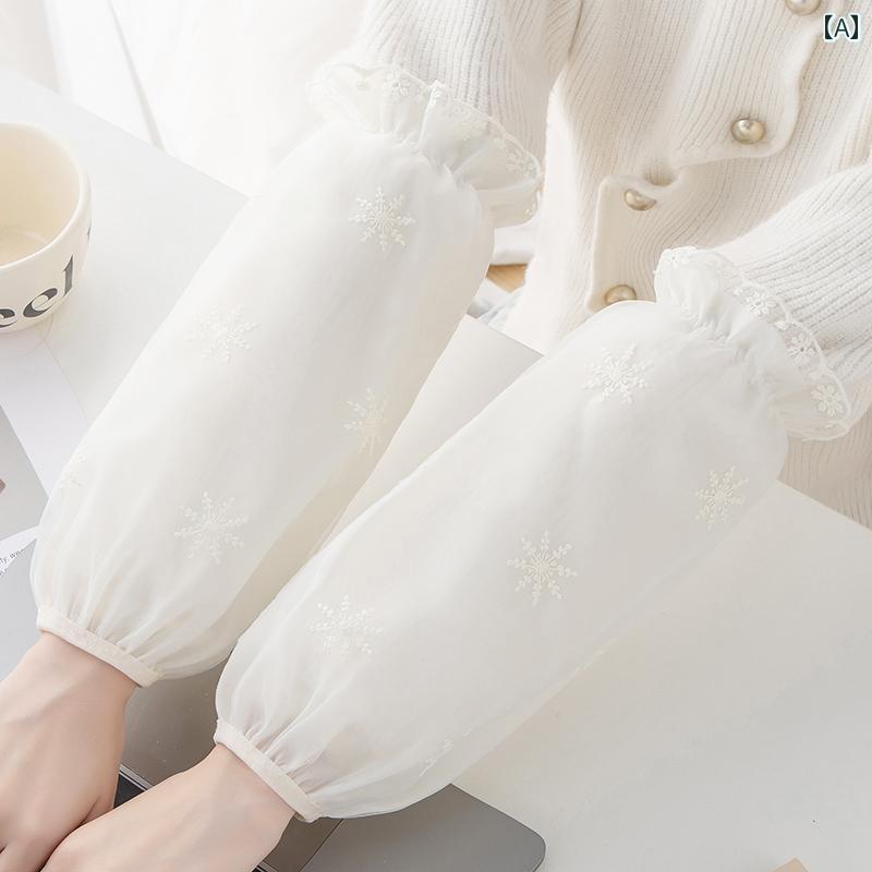 アームスリーブ レース の 秋冬 スタイル レディース 二 重 レースの 長袖 防汚 コート。 仕事 着 ダウン ジャケット 家庭用と しても 最適です。