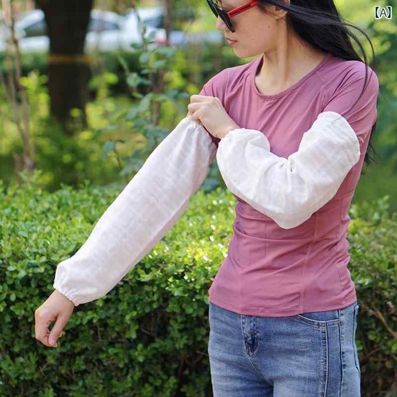 アームスリーブ レース 調節可能 伸縮性の ある 綿製 日焼け防止 スリーブ。 女性用 ゆったり サイズ。 太めの 方にも。 オフィス用 防寒 防風 サイクリング用