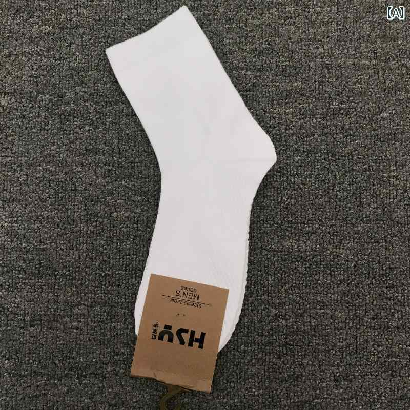 メンズソックス 10 足 組 29元 男女兼用 靴下 メンズ 防臭 吸汗 白 黒 ソックス ミドル 丈 ビジネス 綿