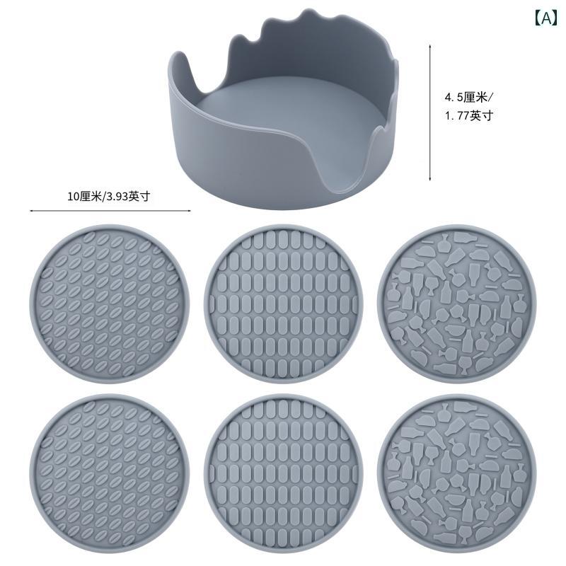 シリコンテーブルマット シリコン コースター 水 切り マット 滑り止め 耐熱性 高級 ティー ティーマット 吸水性 コーヒー 断熱