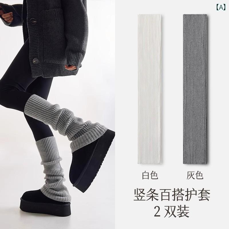 レディースソックス レディース グレーの ソックス 秋冬 ニット 厚手 レッグ シャーク パンツ ふくらはぎ スノーブーツ