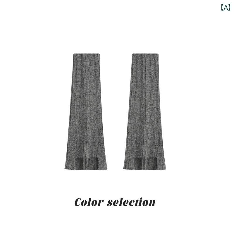 レディースソックス 秋冬用 マイ ラール カラー ソックス ブラウン ニット レッグウォーマー スリミング 効果 レギンスとの 重ね 着に 最適 厚手で 暖かい。