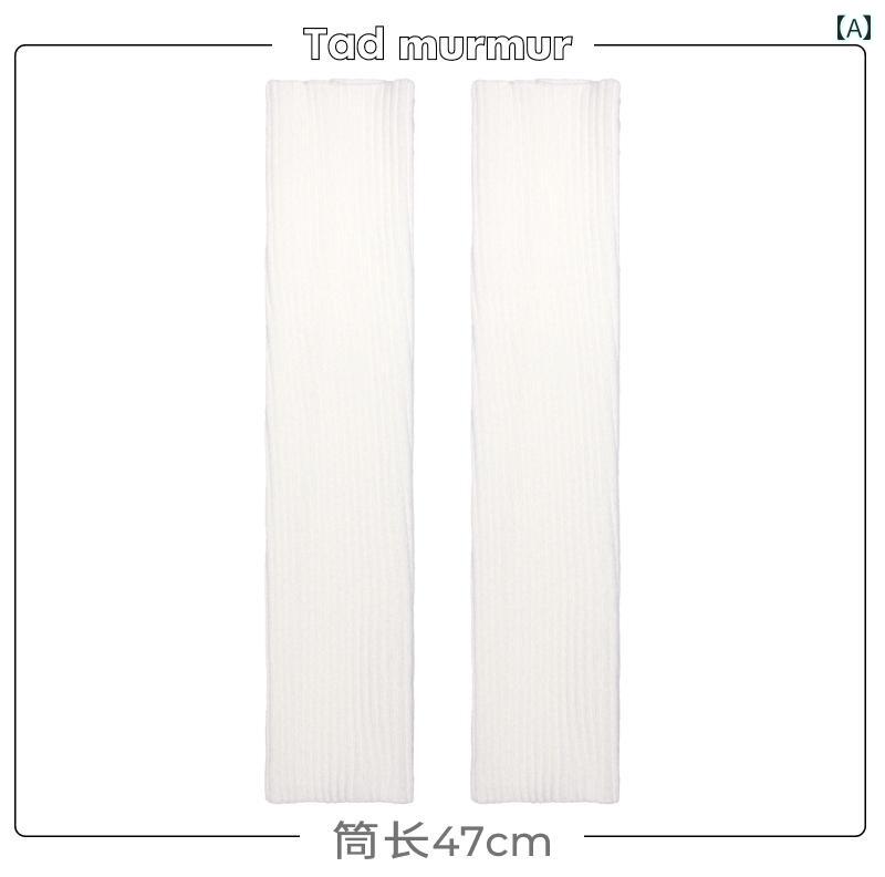 レディースソックス レディース ベーシック 万能 ホワイト ソックス リラックス した ニット スタイル 秋冬 ミレニア ル 世代の 魅惑的 サブカルチャーの ガーリーな レッグウォーマー。