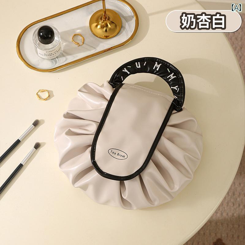 化粧品バッグ レディース コスメ バッグ レディース 2025大容量 旅行 収納 フラット ドローストリング コスメティック トイレタリー