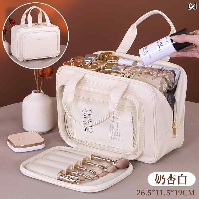 楽天LAONsChoice化粧品バッグ レディース 女性用 ポータブル大容量 コスメバッグ 2025 新 高級 旅行 ポータブル 仕切り スキン ケア 化粧 品 収納 バッグ