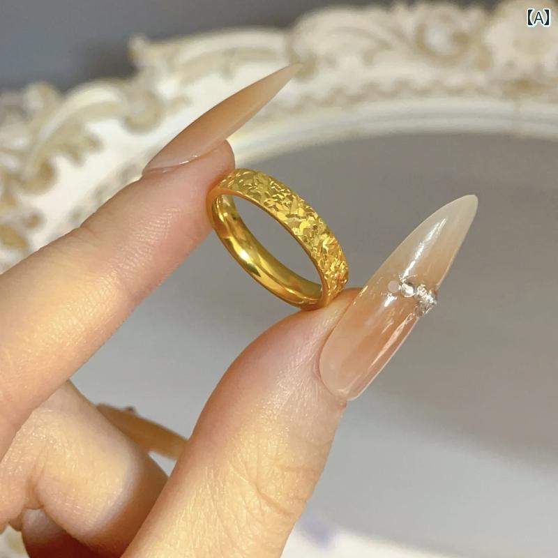 女性用 リング 女性用 金 メッキ クラッシュアイス リング メンズ レディース カップル フェイク 星空