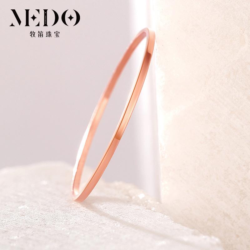 女性用 リング ゴールドの 細い リング 18 K ゴールド ポリッシュ 仕上げ 女性用 イン ファッション シンプル au 750 人差し指の 関節 小指