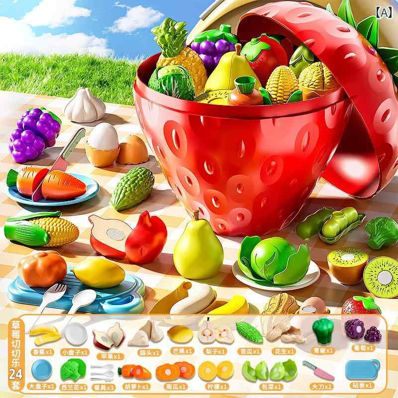 子供用 キッチン おもちゃ 子供用 フルーツ カット 楽しい おもちゃ キッチン プレイハウス 野菜 カットは 皮むきや 野菜の 噛み ごたえの ある 男の子と 女の子 モンテッソーリ 幼児 教育
