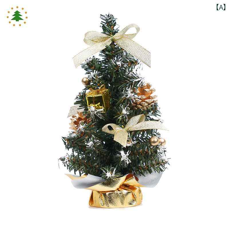 クリスマスツリー クリスマス ツリー 20 / 30 40 cm 金 銀 赤の ミニ デスク トップ オーナメント クリ..