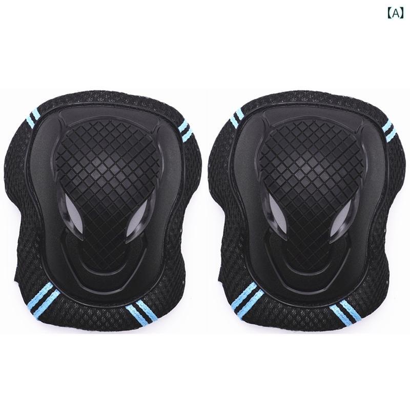 スケートボード 保護具 子供用 ローラー スケート 膝 パッド 子供 大人 プロ ボード 自転車用の スポー..