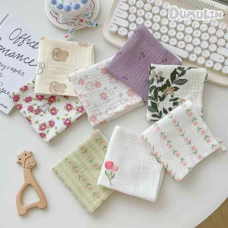 ベビータオル A タイプ 綿 ガーゼ 小 四角 タオル 新生児 よだれかけ 枕 ベビー ハンカチ ウォッシュタ..