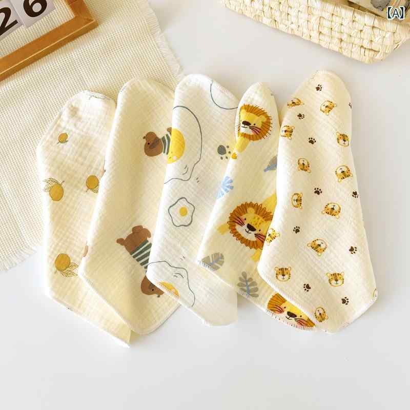 ベビータオル ベビービブ 4 層 ガーゼ 新生児 授乳 タオル ハンカチ 吸水性 ベビー 幼稚園 洗顔 バス