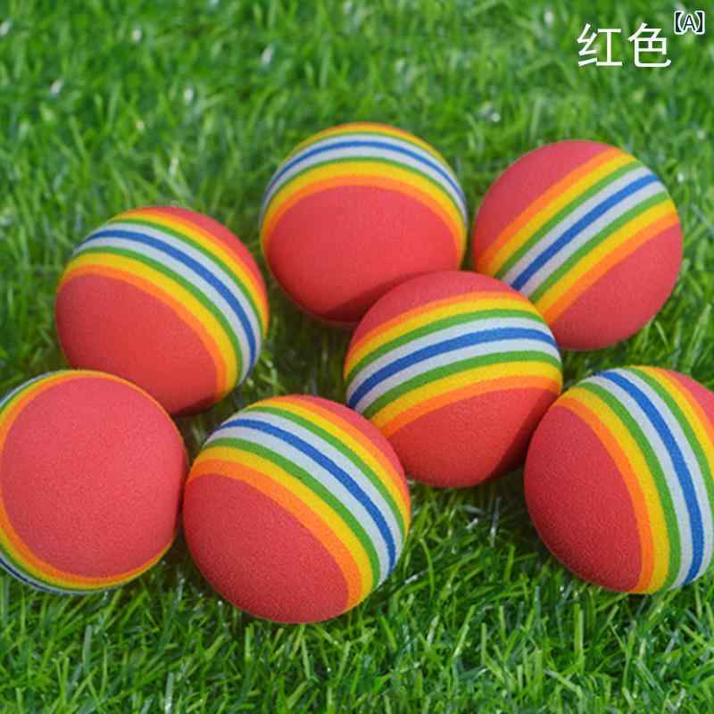 ゴルフボール LEUY ゴルフ ボール EVA プレッシャー レインボー 遊び場 おもちゃ 練習用 フォーム ソリ..