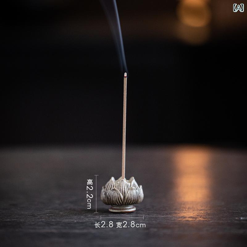 香立て レトロ 蓮の 香炉 ソケット セラミック 小さい 家庭用 屋内 ティーテーブル 白檀