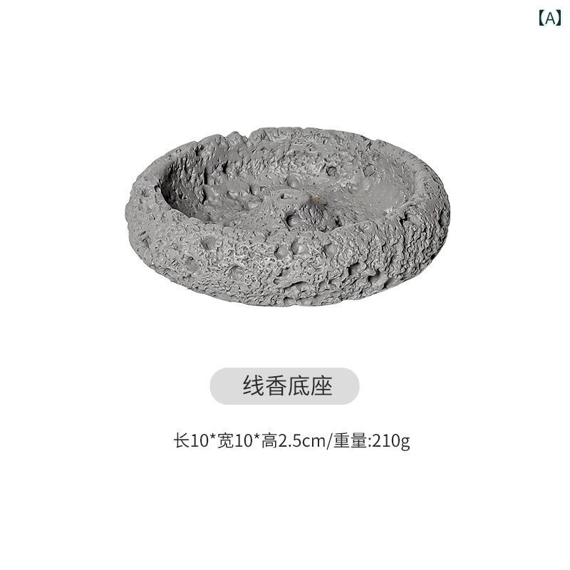 香立て ブラック ホール ストーン ライン イン センス アロマセラピー 炉 ベース 屋内 高級 白檀 ホル..