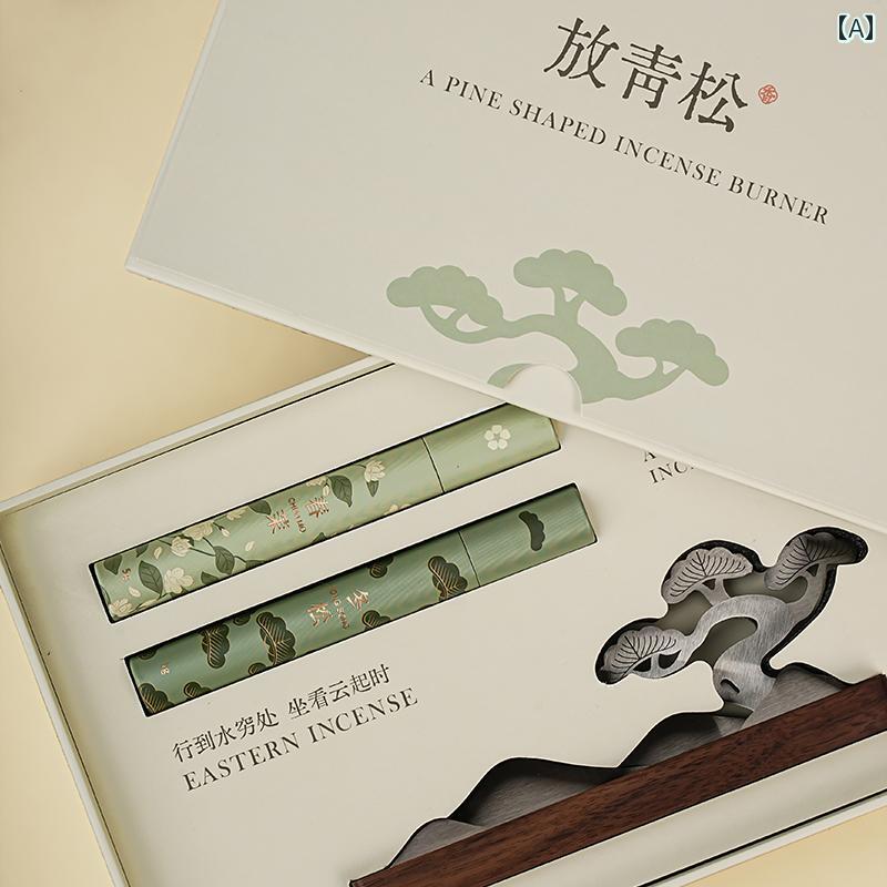 香立て 松 香炉 ギフト ボックス 香 立て 禅の 飾り 茶道の チャイナ風 香を 焚く な