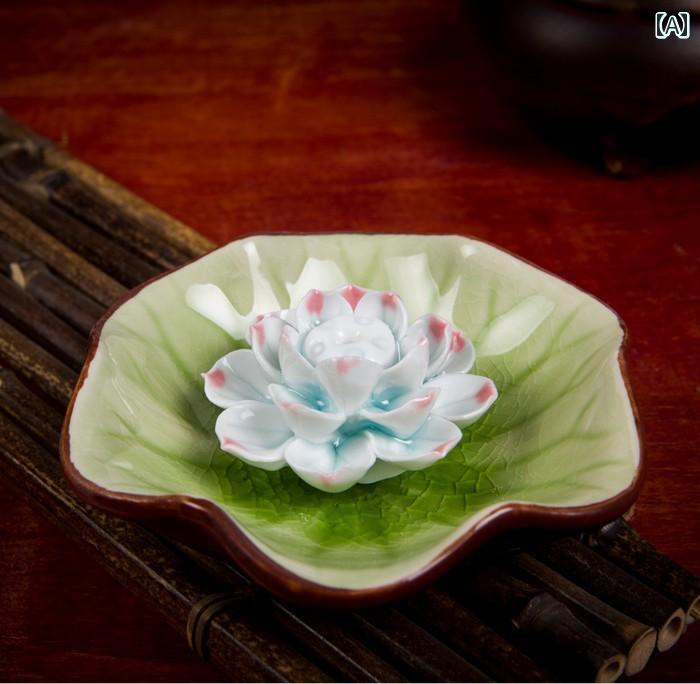 香立て 家庭用 アロマセラピー バーナー 蓮 香 皿 茶 道具 プラグ イン 席 テーブル タワー 香炉