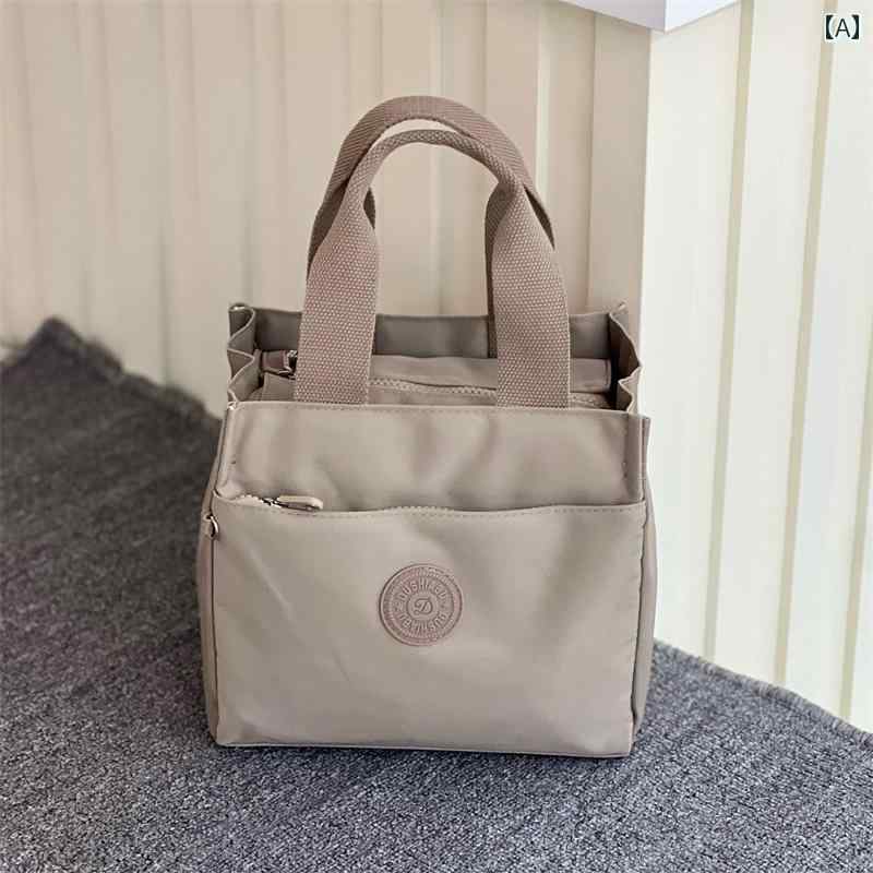 ランチバッグ 無地 ナイロン 布 ランチ ボックス バッグ 防水 トートバッグ アルミホイル 断熱 オフィスワーカー 通勤